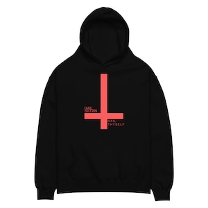 Hail Satan Hail Thyself oversized hoodie Satanic Occult Witch Lucifer Satanism Shirt Blasphemous Luciferian Blasphemy evil gothic demon top