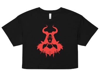 Temptress Crop Top Satanic Occult Witch Lucifer Satanism Shirt Blasphemous Luciferian Lillith Blasphemy t-shirt evil gothic demon Wiccan tee