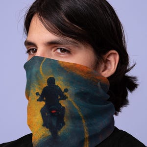 Riding Odyssey - Adventure Motorcycle Buff Neck Gaiter | Multifunctional Face & Neck Cover for Bikers