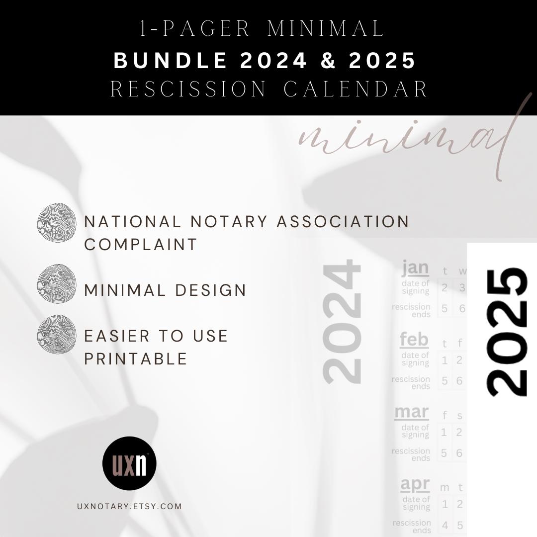 BUNDLE 2024 & 2025 Rescission Calendar Minimal Design Loan Signing Agent Notary Signing Agent Notary Public Rescission Closing Dates - Etsy bundle-2024-2025-rescission-calendar-minimal-design-loan-signing-agent-notary-signing-agent-notary-public-rescission-closing-dates-etsy