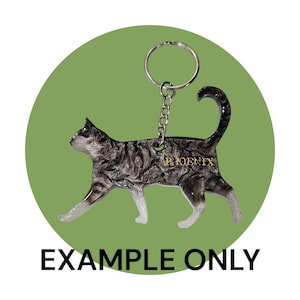 Customizable Resin CAT BREEDS - Keychain or 3D magnet (send photos or pick any color)