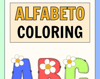 Alphabet Coloring Book - Coloring Alphabet for Kids - Digital Print - 28 Pages