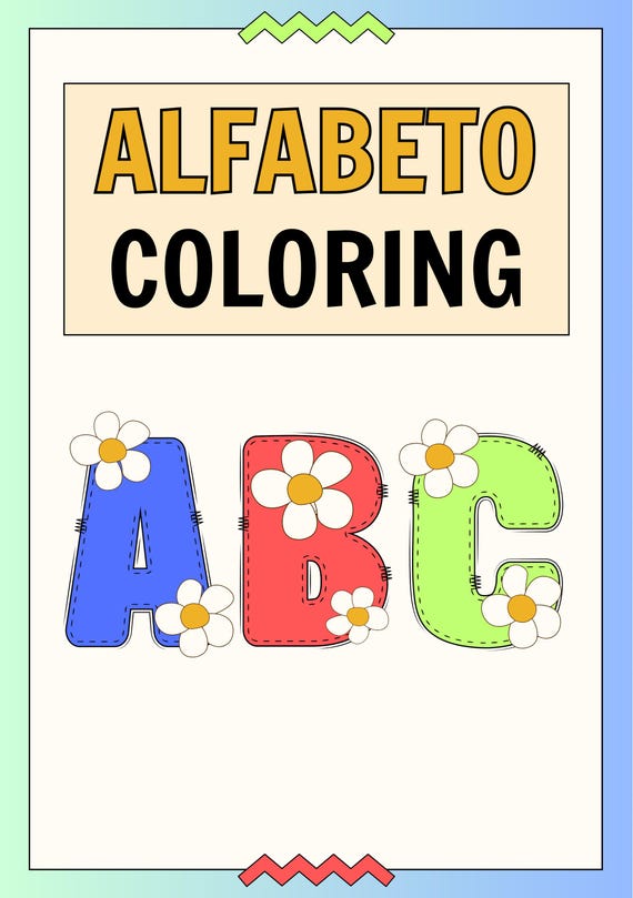 Alphabet Coloring Book- l'alfabeto da colorare per bambini- stampa digitale- 28 pagine