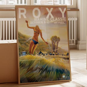 2004 Roxy Wahine Classic Surfing Competition Print, Surfing Print, Surfing Poster, Gift for Surfer, Surf Wall Art, Surf Print, Surf Decor