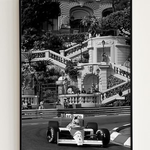 Ayrton Senna Poster, 1989 Monaco F1, McLaren MP4/5 Poster, Formula 1 Print, F1 Racing Poster, F1 Poster, Formula 1 Poster, Senna Poster