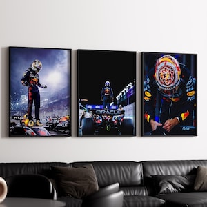 Set of 3 Max Verstappen Poster, Formula 1 Red Bull Poster, Formula 1 Poster, F1 Poster, F1 Print, Formula 1 Wall Art, Verstappen Poster
