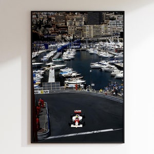 Formula 1 Monaco Poster, Formula 1 Poster, F1 Wall Art, Monaco Grand Prix, F1 Monaco, F1 Art, Formula 1 Print, F1 Print, Vintage F1 Poster