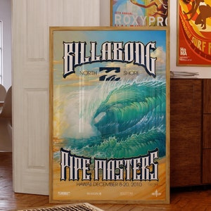2010 Billabong Pipe Masters Surfing Competition Print, Surfing Print, Surfing Poster, Gift for Surfer, Surfer Wall Art, Surf Prints, Surf