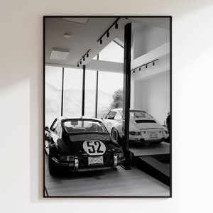 Impresión en blanco y negro del Porsche 911, póster clásico de Porsche, arte mural vintage de Porsche, Porsche 911, decoración de Porsche, regalo de Porsche, decoración de garaje