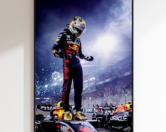 Max Verstappen Poster, F1 Red Bull Poster, Formula 1 Red Bull, Formula 1 Poster, F1 Poster, F1 Wall Art, Formula 1 Print, Verstappen Poster