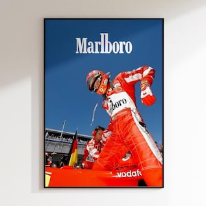 F1 Marlboro Poster, Michael Schumacher, Marlboro F1, Marlboro Ferrari Poster, Formel 1 Poster, Schumacher Poster, F1 Marlboro Poster, F1