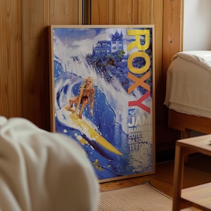 2007 Roxy Jam Biarritz Poster, Surfing Poster, Surfing Wall Art, Vintage Surfing Poster, Retro Surf Poster, Surfing Competition Print