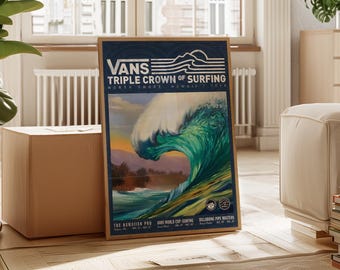 希少 Vans triple crown ヘザーブラウン ポスター surf Heather Brown creates main art for 2017 Vans Triple Crown of