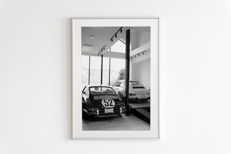Black White Porsche 911 Print, Classic Porsche Poster, Vintage Porsche Wall Art, Porsche 911, Porsche Decor, Porsche Gift, Garage Decor