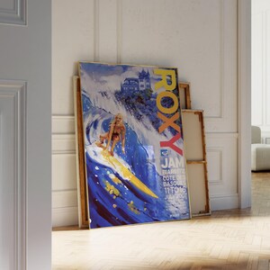 2007 Roxy Jam Biarritz Surfing Competition Print, Surfing Poster, Surfing Wall Art, Surfing Decor, Vintage Surfing Poster, Retro Surf Poster