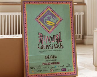 2019 Rip Curl Surfing Poster Surfing Print, Surfing Poster, Surf Art, Surf Wall Art, Surf Print, Surfing Decor, Rip Curl Poster, Surfer Girl
