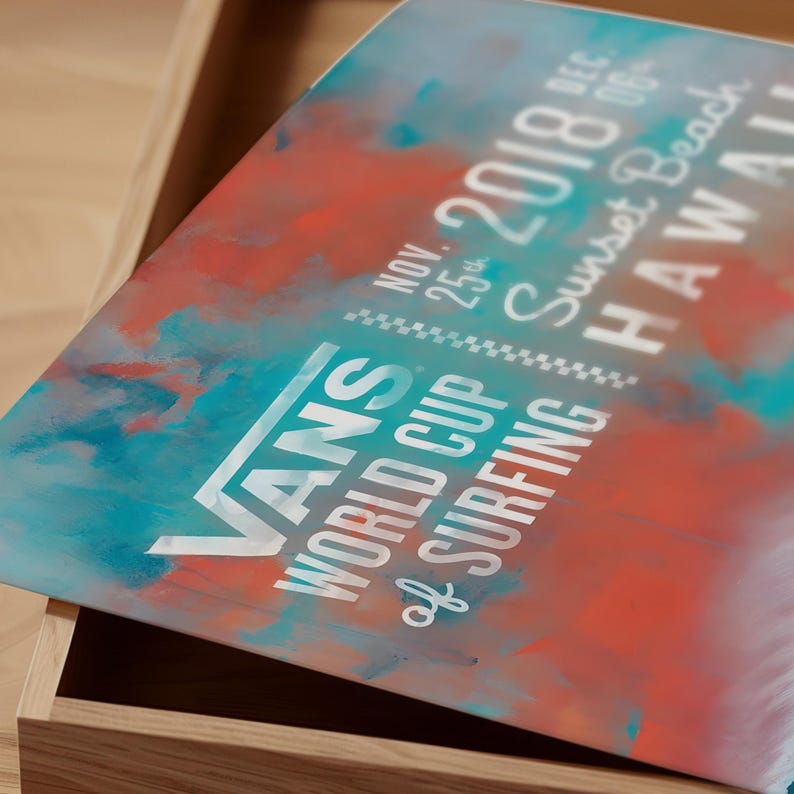 2018 Vans World Cup Surfing Competition Print, Surfing Print, Surfing Poster, Gift for Surfer, Surfer Wall Art, Surf Prints, Surfing Decor