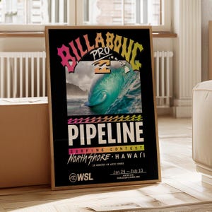 Billabong Pipeline Masters ポスター 2008年 2008 BILLABONG PIPELINE MASTERS Surf Print - Surfing Poster