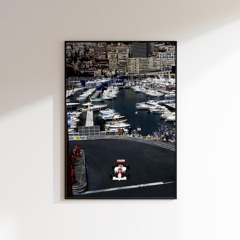 Formula 1 Monaco Poster, Formula 1 Poster, F1 Wall Art, Monaco Grand Prix, F1 Monaco, F1 Art, Formula 1 Print, F1 Print, Vintage F1 Poster