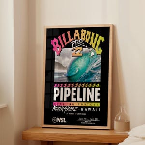 2021 Billabong Pipe Masters Surfing Competition Poster, Surfing Print, Surfing Poster, Surf Decor, Surfer Wall Art, Surf Print, Surf Art