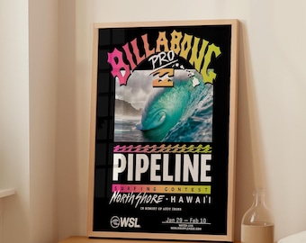 Billabong Pipeline Masters 2017 Vintage Surfing Competition Canvas