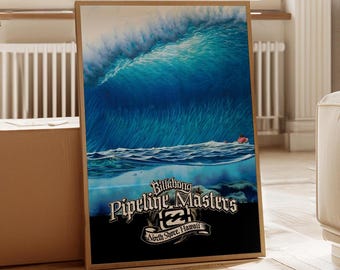 2008 BILLABONG PIPELINE MASTERS Surf Print - Surfing Poster - Etsy