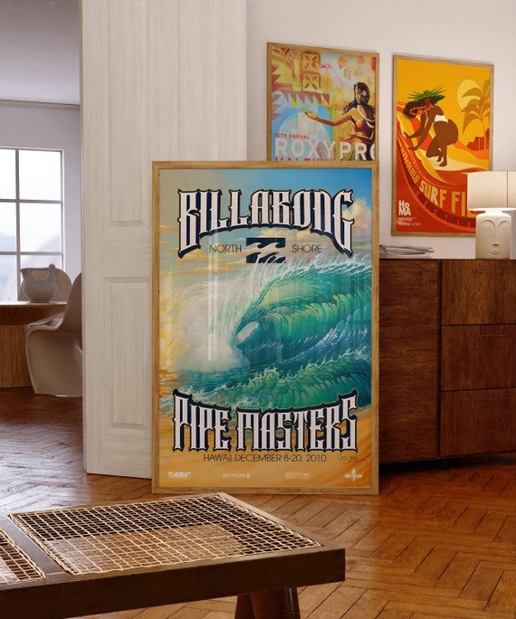 2010 Billabong Pipe Masters Surfing Competition Print, Surfing Print, Surfing Poster, Gift for Surfer, Surfer Wall Art, Surf Prints, Surf