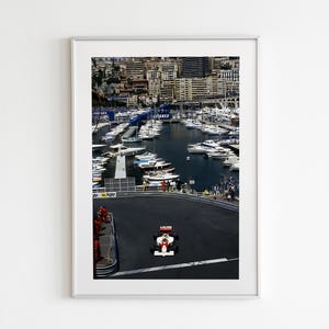 Formula 1 Monaco Poster, Formula 1 Poster, F1 Wall Art, Monaco Grand Prix, F1 Monaco, F1 Art, Formula 1 Print, F1 Print, Vintage F1 Poster