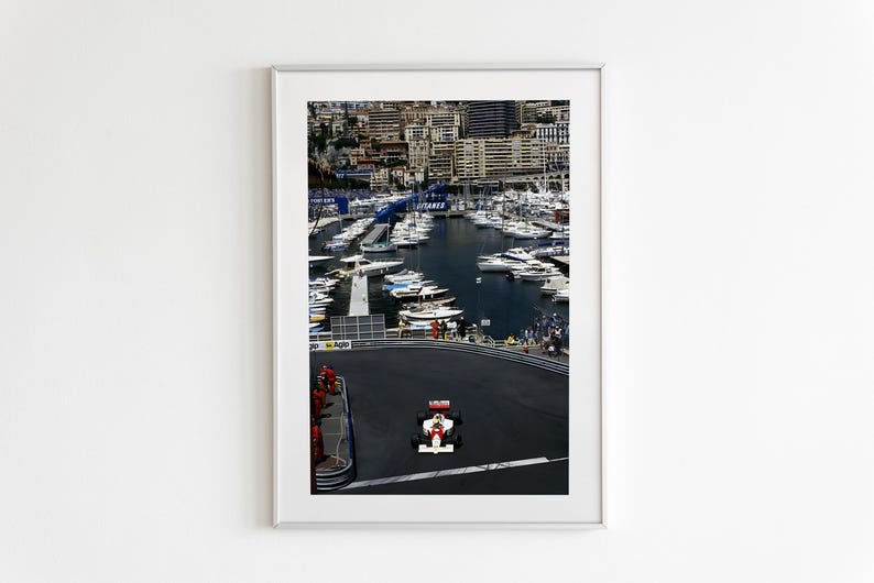 Formula 1 Monaco Poster, Formula 1 Poster, F1 Wall Art, Monaco Grand Prix, F1 Monaco, F1 Art, Formula 1 Print, F1 Print, Vintage F1 Poster
