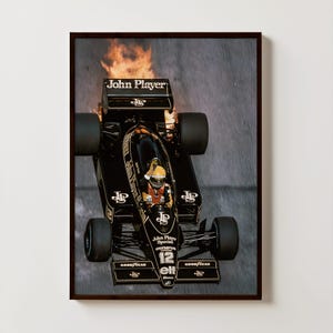 Ayrton Senna Lotus Poster, Ayrton Senna Poster, Formula 1 Wall Art, F1 Racing Poster, F1 Poster, Formula 1 Poster, Senna Poster, F1 Wall Art