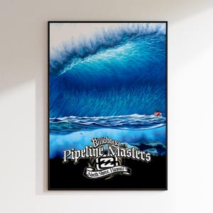 Billabong Pipe Masters Surfing Poster, Surfing Print, Surfing Poster, Surf Decor, Surfer Wall Art, Surf Print, Surf Art, Billabong Poster