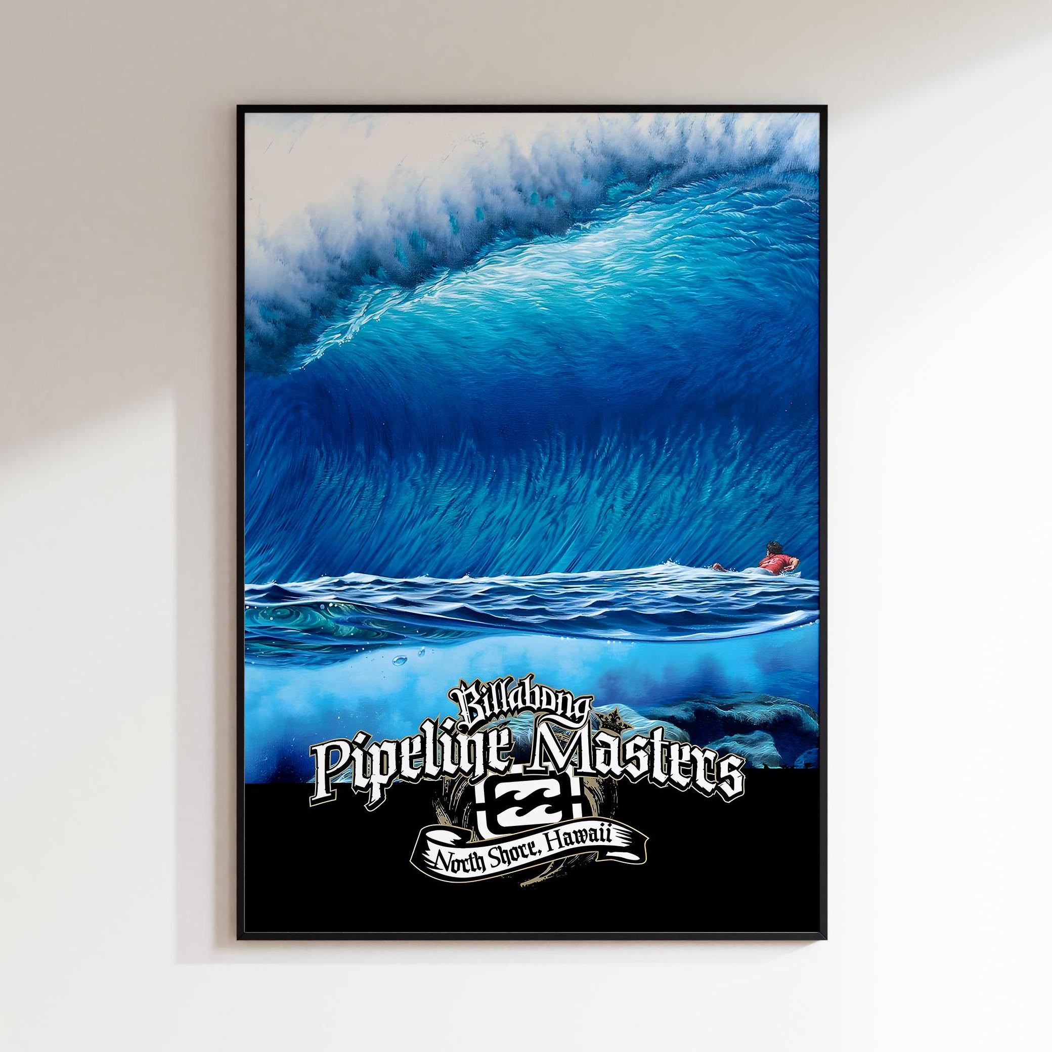 Billabong Pipe Masters Surfing Poster, Surfing Print, Surfing