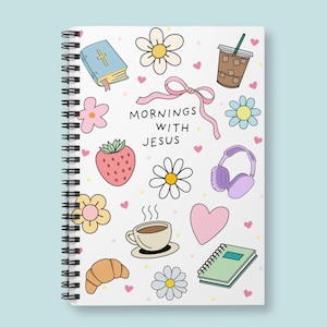 Christian Notebook for Bible Study Spiral Notebook for Girl Teen Christian Gift Idea Cute Christian Journal for Devotional Prayer Journal