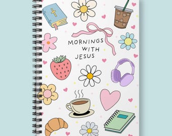 Christian Notebook for Bible Study Spiral Notebook for Girl Teen Christian Gift Idea Cute Christian Journal for Devotional Prayer Journal