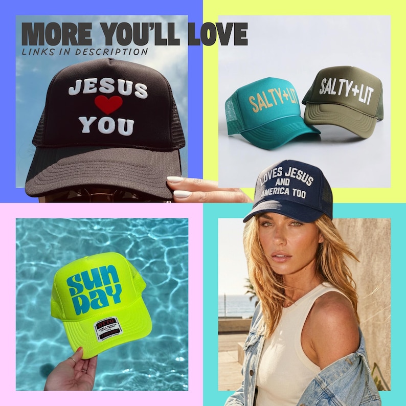 Meet Me at the Beach Trucker-hoed met schelp en strik Custom Coastal Cowgirl Hat Zomervakantiehoed voor tienermeisjes schattige strandhoed afbeelding 14