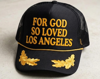 For God So Loved Custom City Name Hat Personalized Christian Trucker Hat John 316 Bible Verse Hat Puff Print Faith Gift for Women