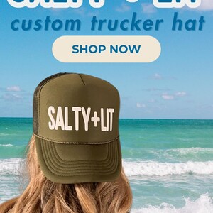 Custom Christian Trucker Hat with Salt and Light Design Beach Vibes Trucker Hat for Beach Day Hat for Mom Christian Gift Idea Youth Christian Headwear Modern Religious Fashion Trendy Faith Expression Adjustable Trucker Hat Teen Style Statement Custom Color Design Blessed Street Wear Cool Spiritual Gift Contemporary Christian Collection Fashion Forward Religious