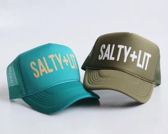 Custom Trucker Hat for Beach Day Salt and Light Hat Personalized Summer Vacation Hat Trendy Coastal Hat for Men and Women Cute Trucker Hat