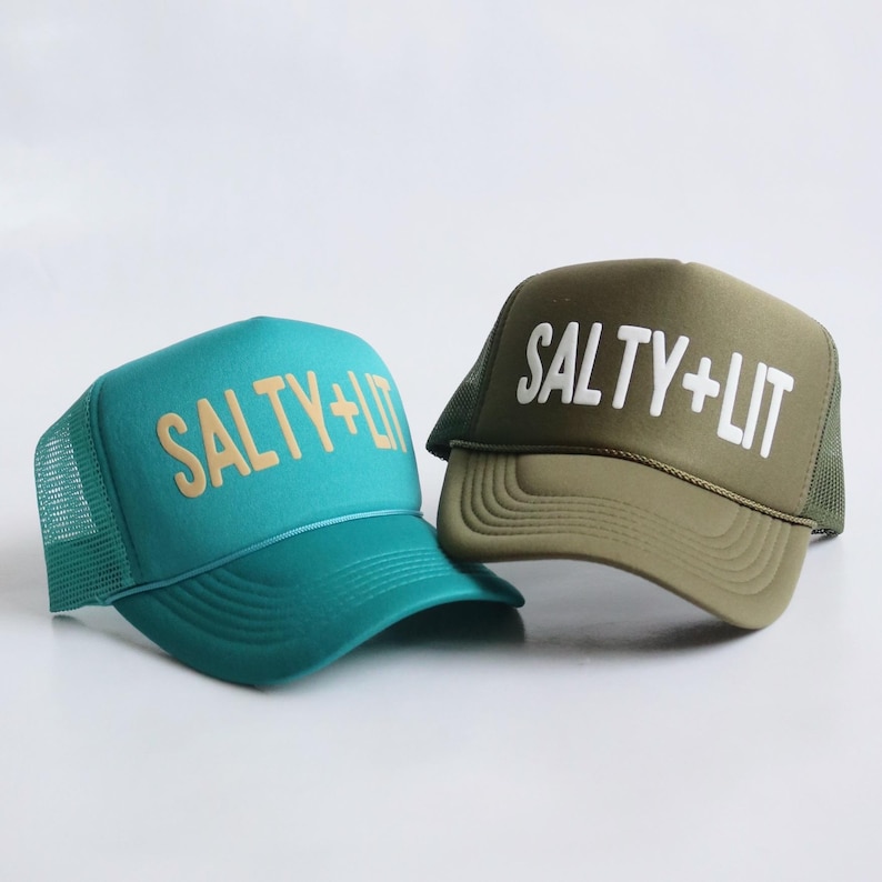 Faith Based Hat for Christian Custom Trucker Hat with Salty and Lit Font Teen Christian Baseball Cap Religious Street Wear Modern Faith Expression Adjustable Trucker Hat Design Youth Spiritual Gift Custom Color Collection Blessed Headwear Statement Piece Contemporary Christian Fashion Cool Religious Style Trendy