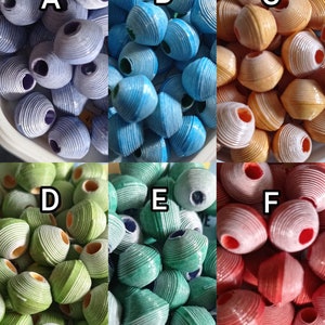 Perline di carta colorate fatte a mano, regalo fai da te, forniture per la creazione di gioielli, perline assortite ecologiche, materiali artistici a zero sprechi, componenti per gioielli