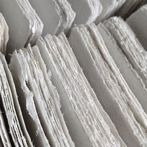 Fabricación de papel reciclado ecológico hecho a mano - 9 hojas A7 Suministros de artesanía sostenibles Scrapbooking Papel artesanal para impresión Cero residuos