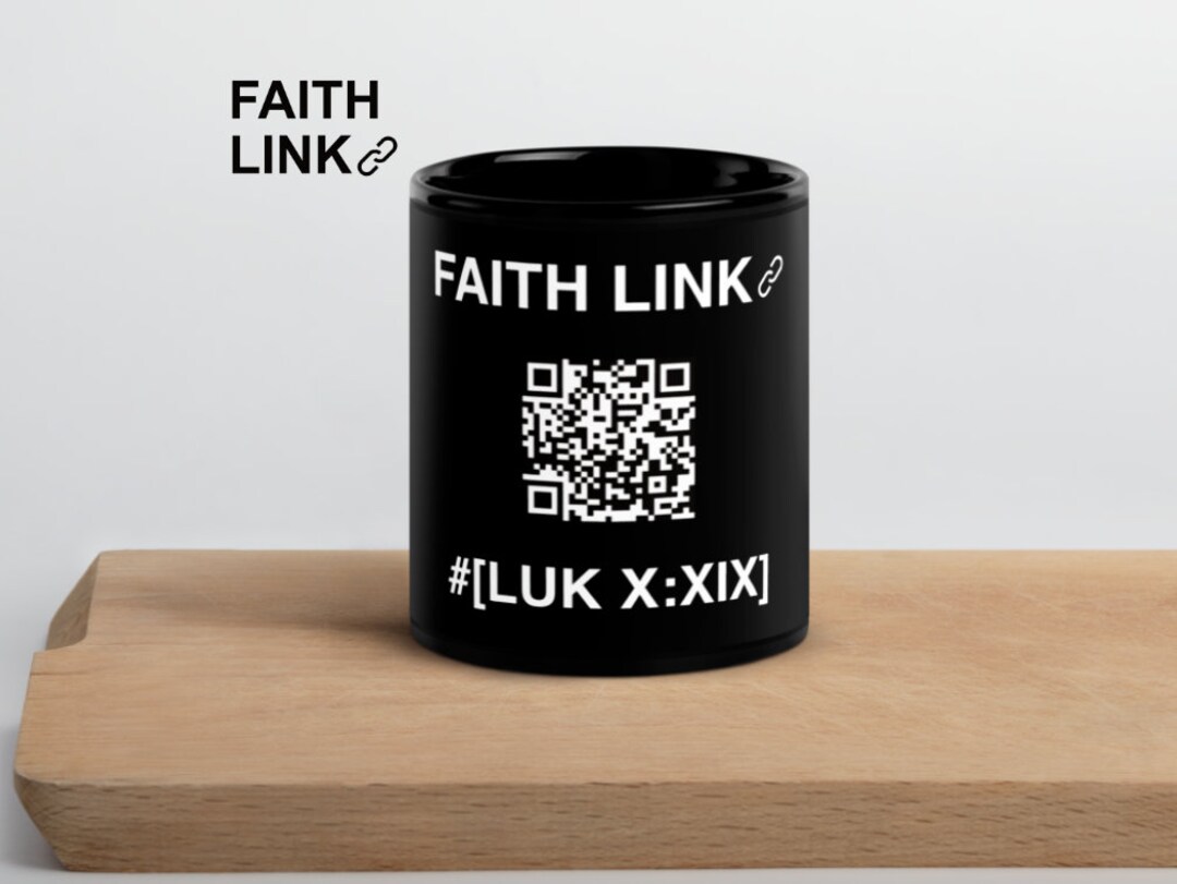 Faith Link Shiny Black Cup QR Codes - Etsy