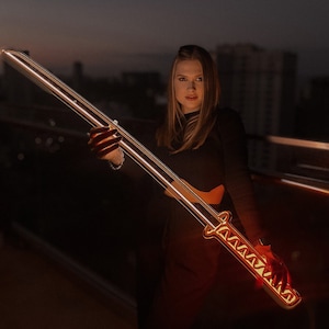 Katana Neon Sign for Wall decor.  Japanese samurai Sign