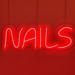 Nails Leuchtreklame für Nails Salon oder Kosmetikerin Decor
