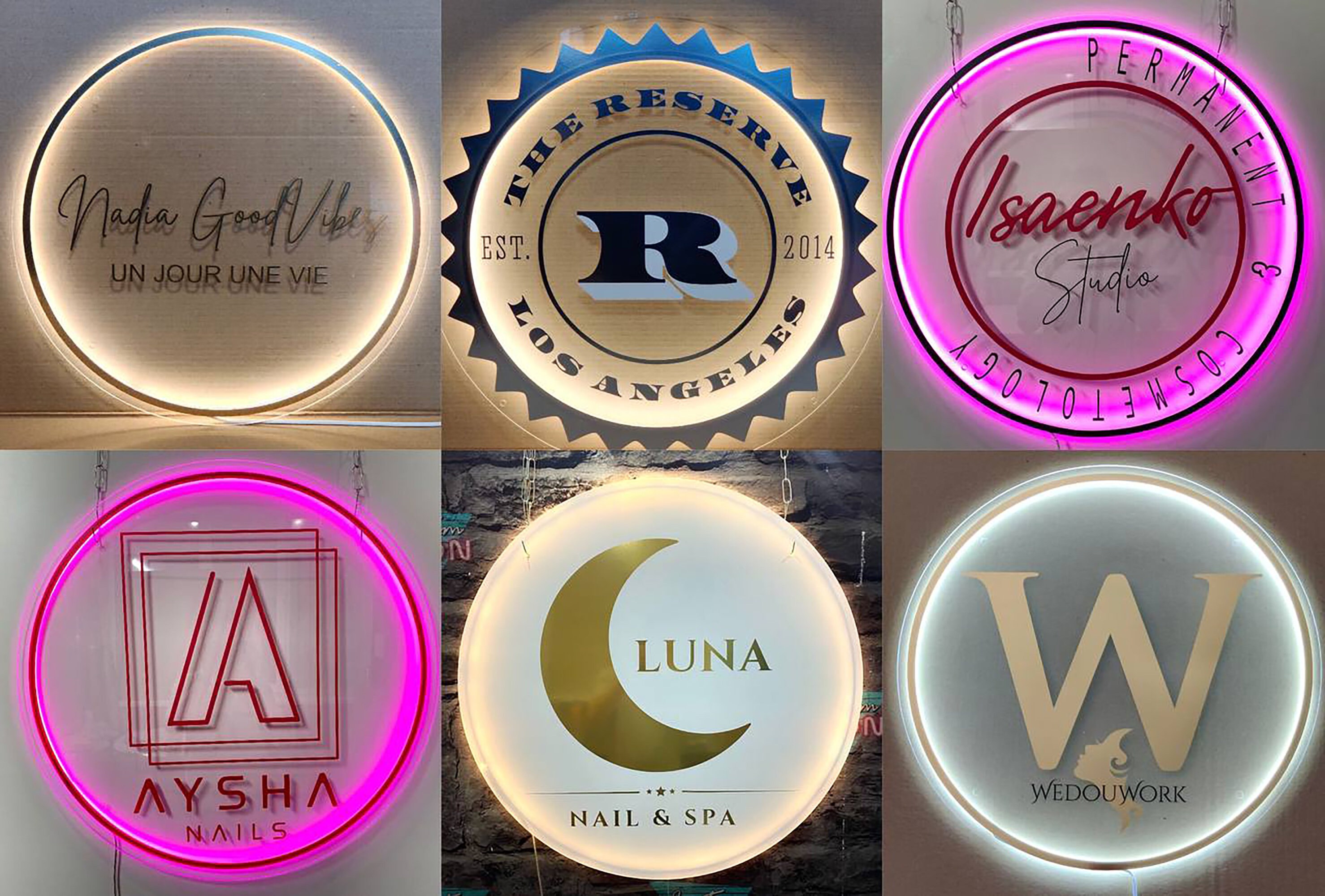 Custom Backlit Sign for Office and Salon Name Signage. Gift for ...