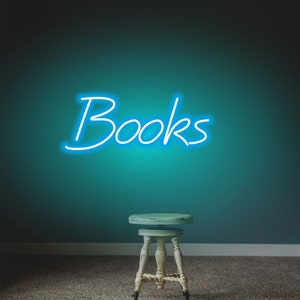 Libri Insegna al neon per libreria. Regalo per gli amanti dei libri