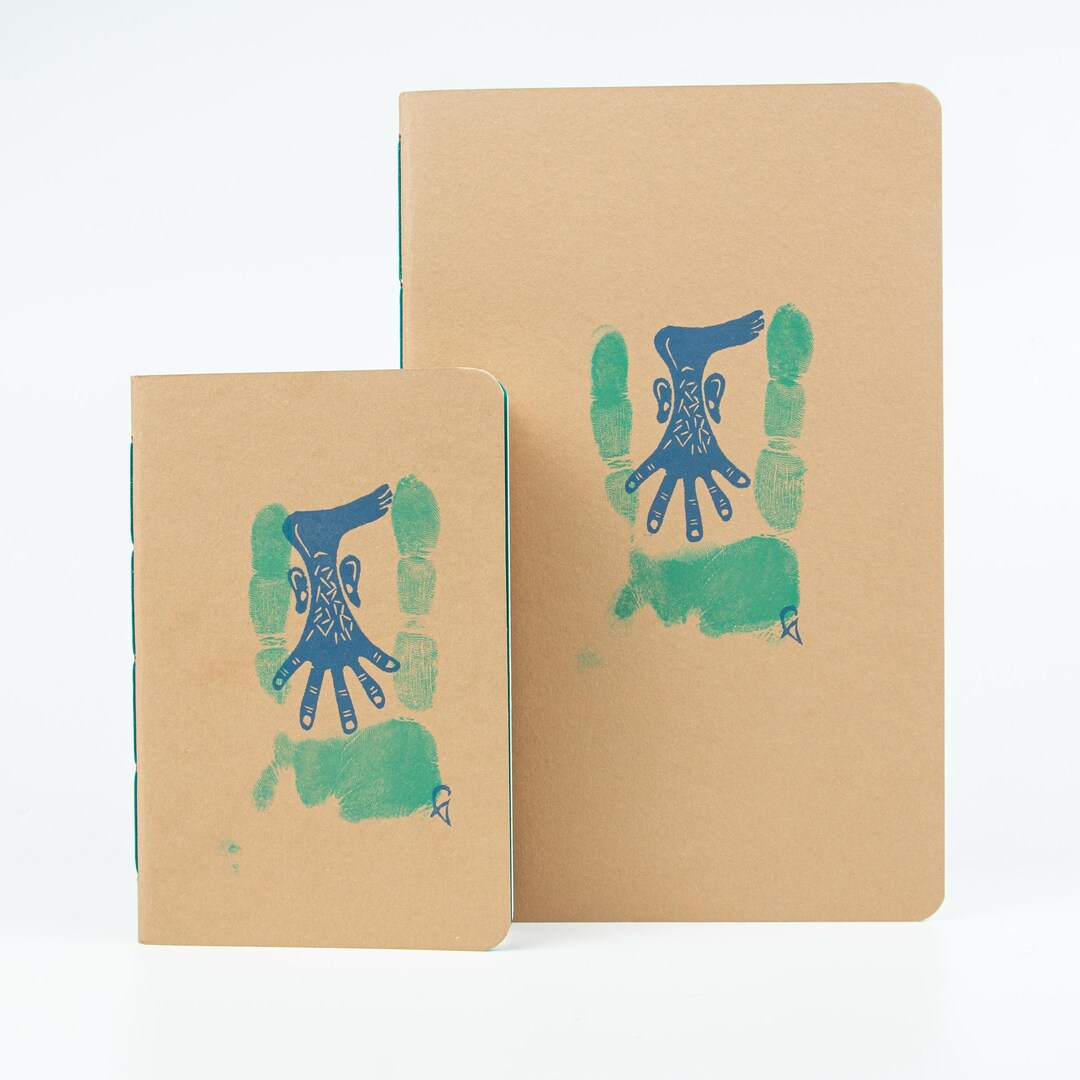 Strange Notebook Handprinted Weird Creatures Notebook, Handbound Sustainable Journal - Etsy