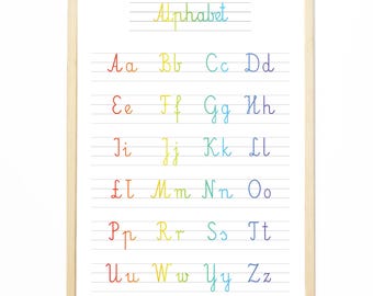 Alphabet Poster for Kids • Educational Nursery Wall Art • Printable ABC Poster • Digital Download