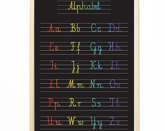 Alphabet Poster for Kids • Educational Nursery Wall Art • Printable ABC Poster • Digital Download