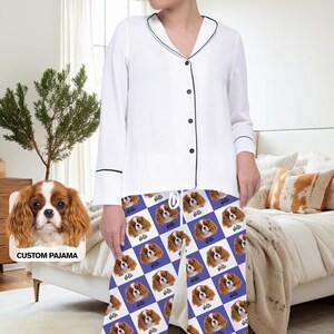 Custom Pajamas For Dog Owner Using Photo + Name - Custom Pajamas - Pet Owner Gift Pajamas - Custom Gift For Dog Owners